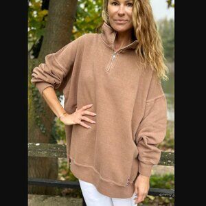 Sloppy Joe Diana Zip Neck in Mocha Size 1